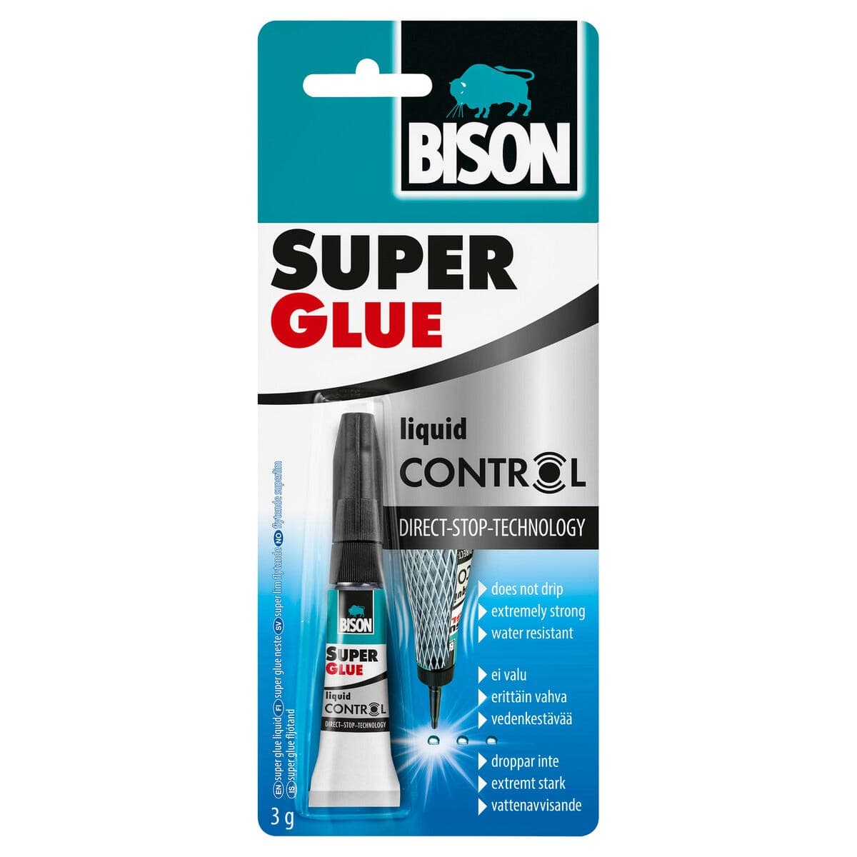 Bison Control superlim, transparent, 3 gram