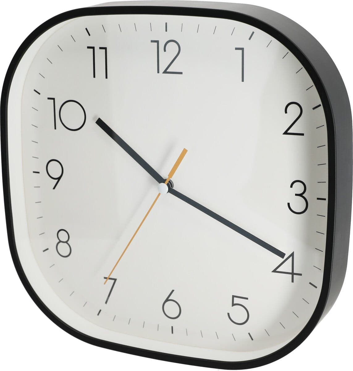 Kvadratisk veggklokke i retrostil, 25,5 cm