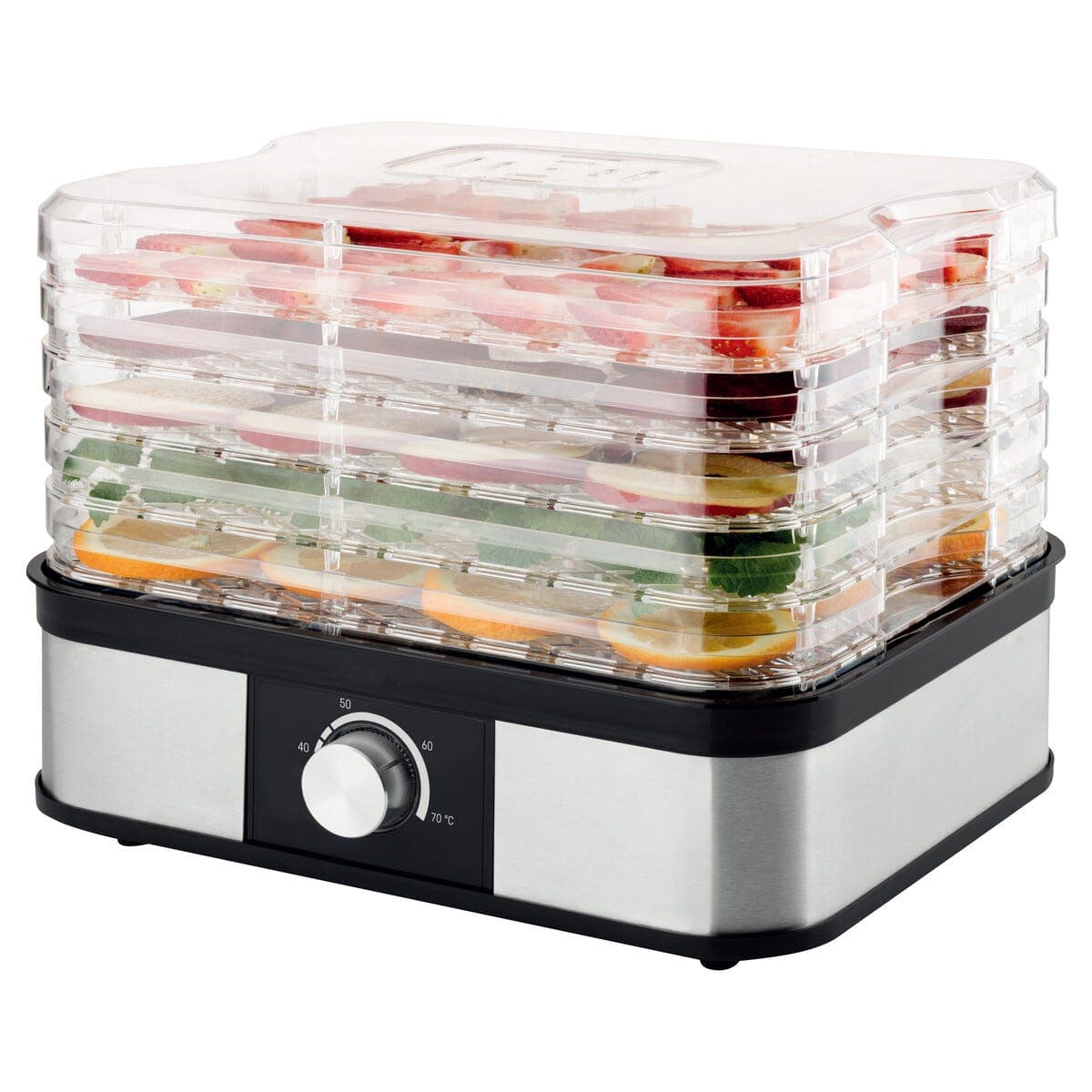 Frukt- og sopptørker, dehydrator med justerbar temperatur