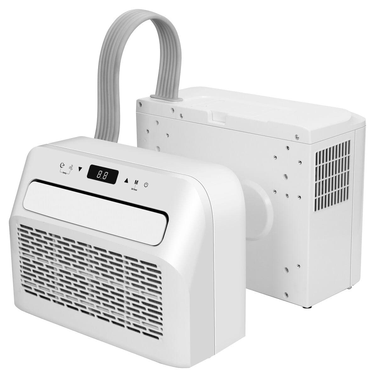 Bærbar aircondition til campingvogn og bobil, med slange 