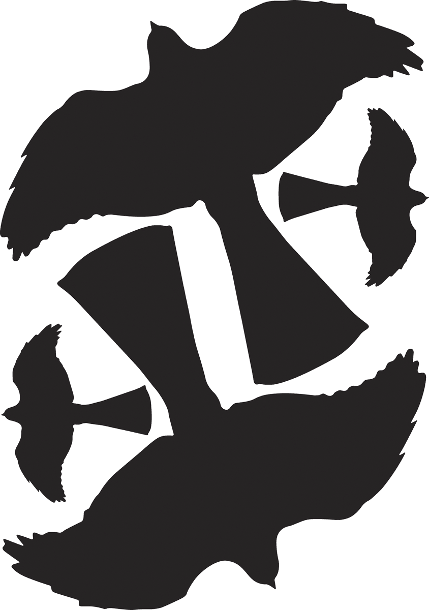 MotFågel, klistremerke, rovfuglsilhuett