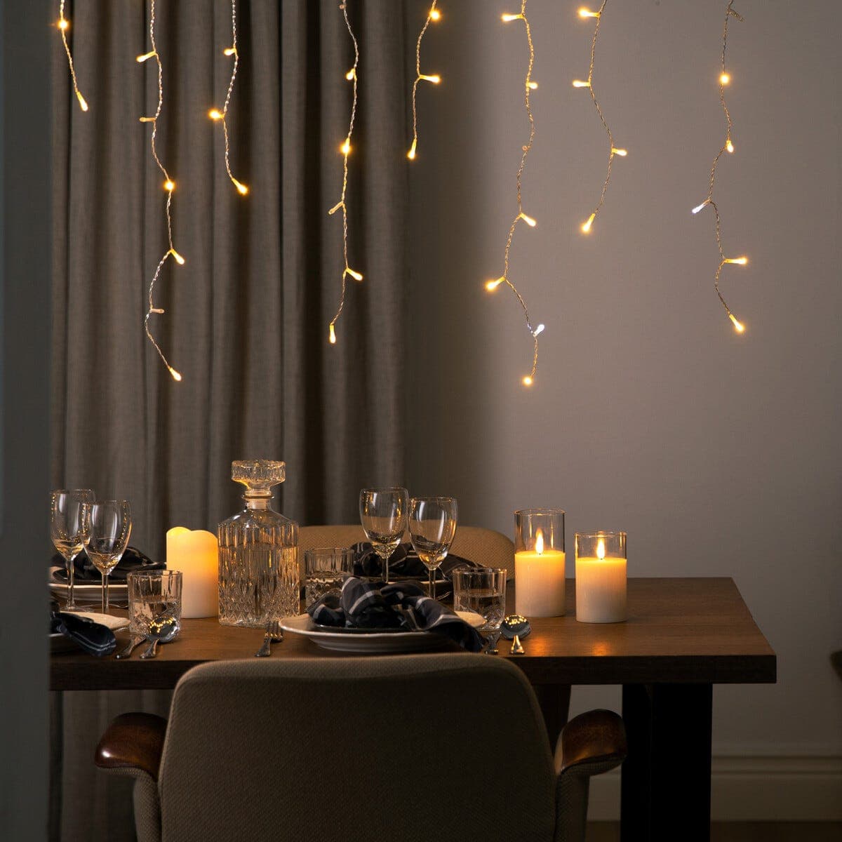 Glitrende istappslynge LED, Northlight, kan bygges ut
