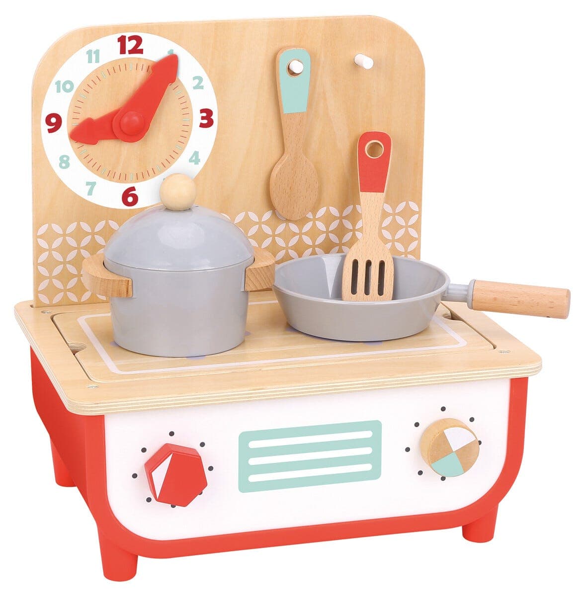 Lekekjøkken med grill i tre, 23 deler, fra 3 år
