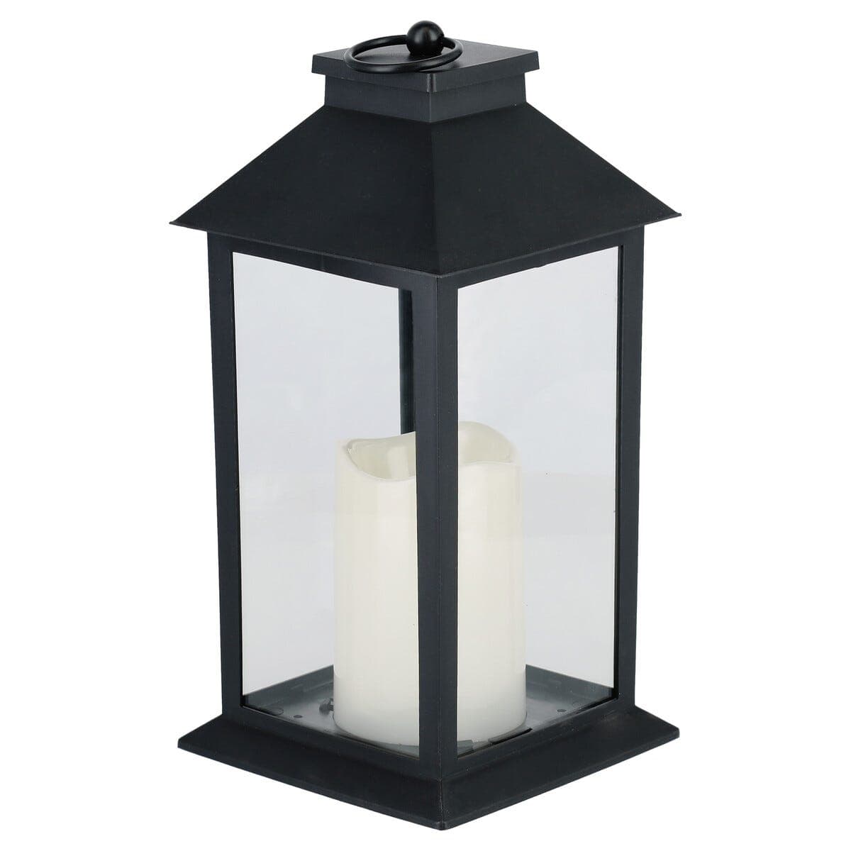 LED-lykt med timer, inne- og utendørs, svart