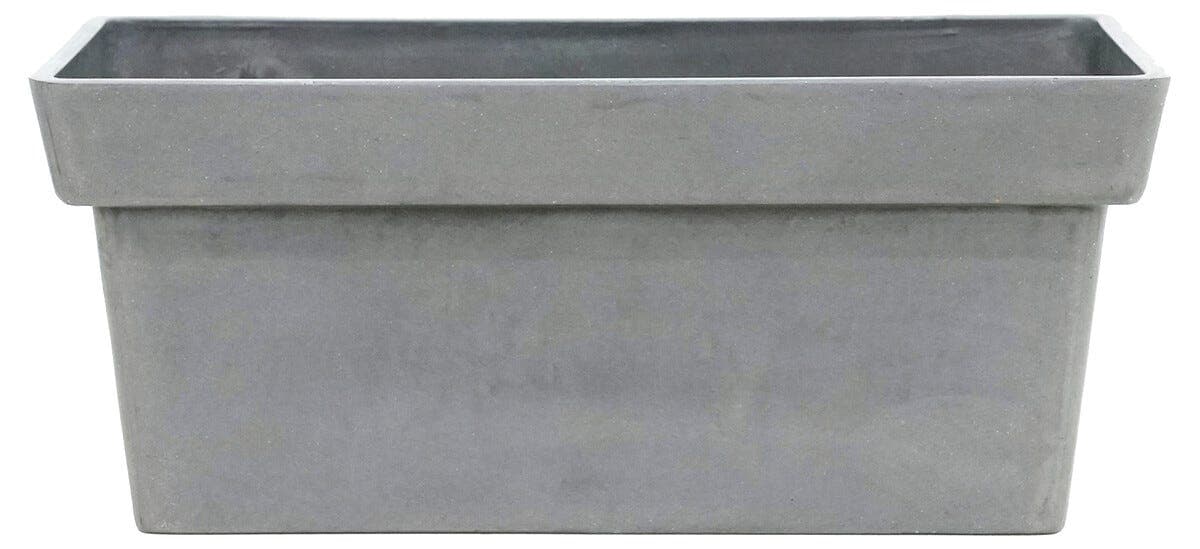 Grå blomsterkasse i komposittmaterial til balkong, 50 cm