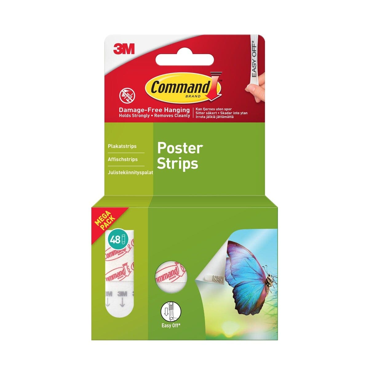 Command Value Pack selvheftende plakatstrips, 48-pakning