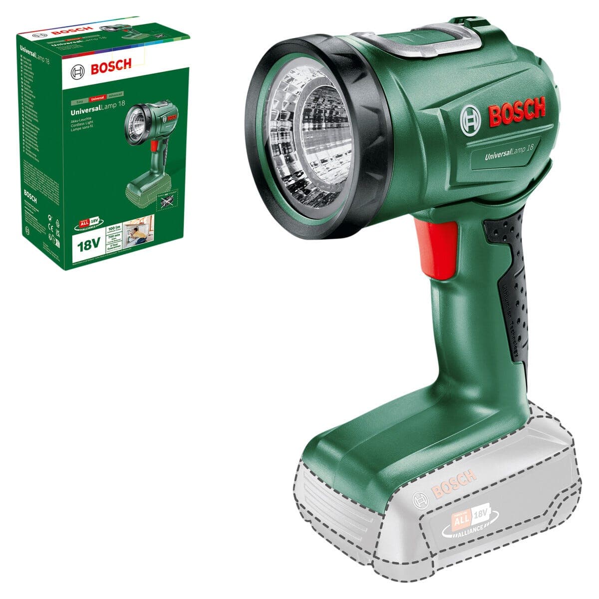 Bosch UniversalLamp 18 oppladbar arbeidslampe LED
