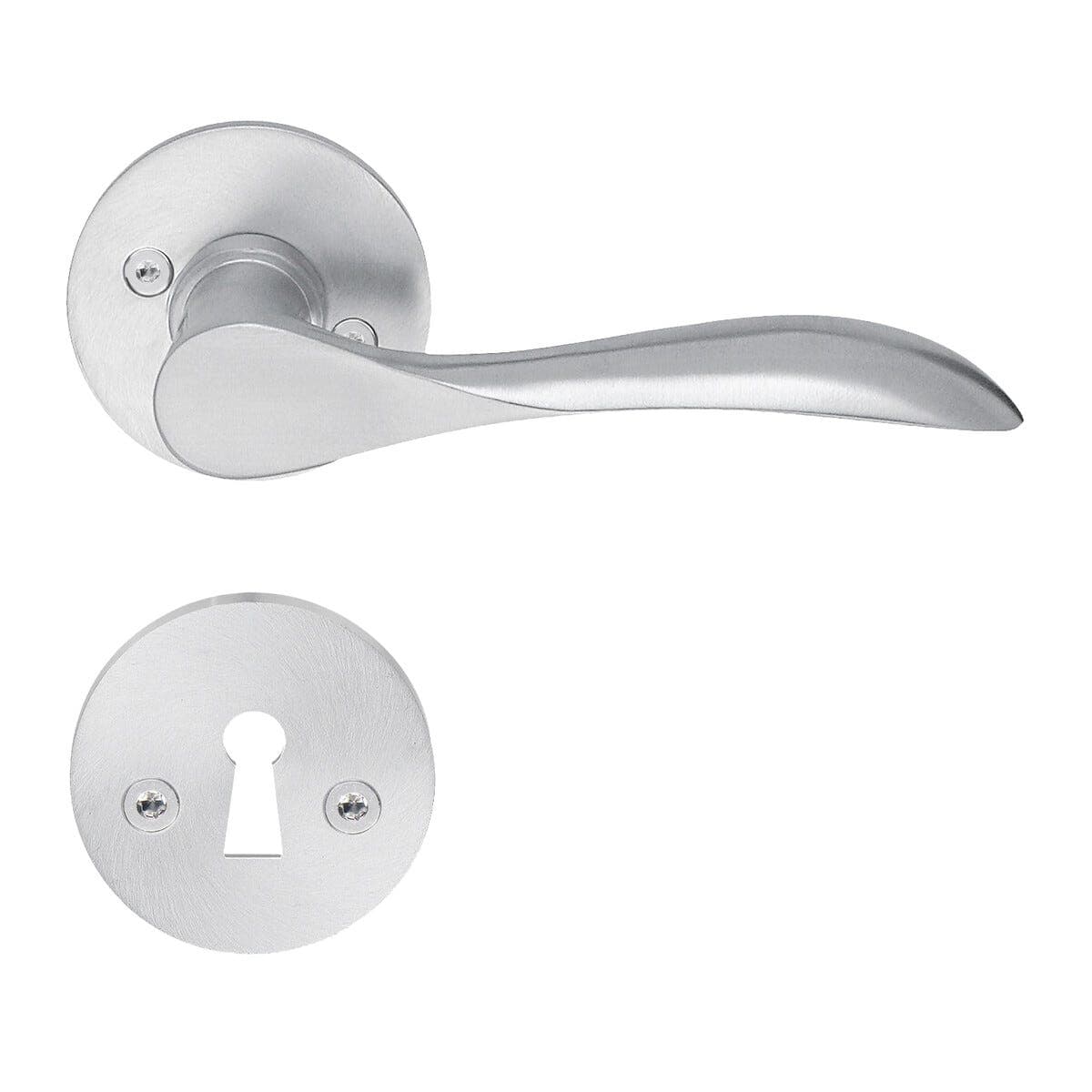 Beslagsboden dørhåndtak med nøkkelskilt, innerdør