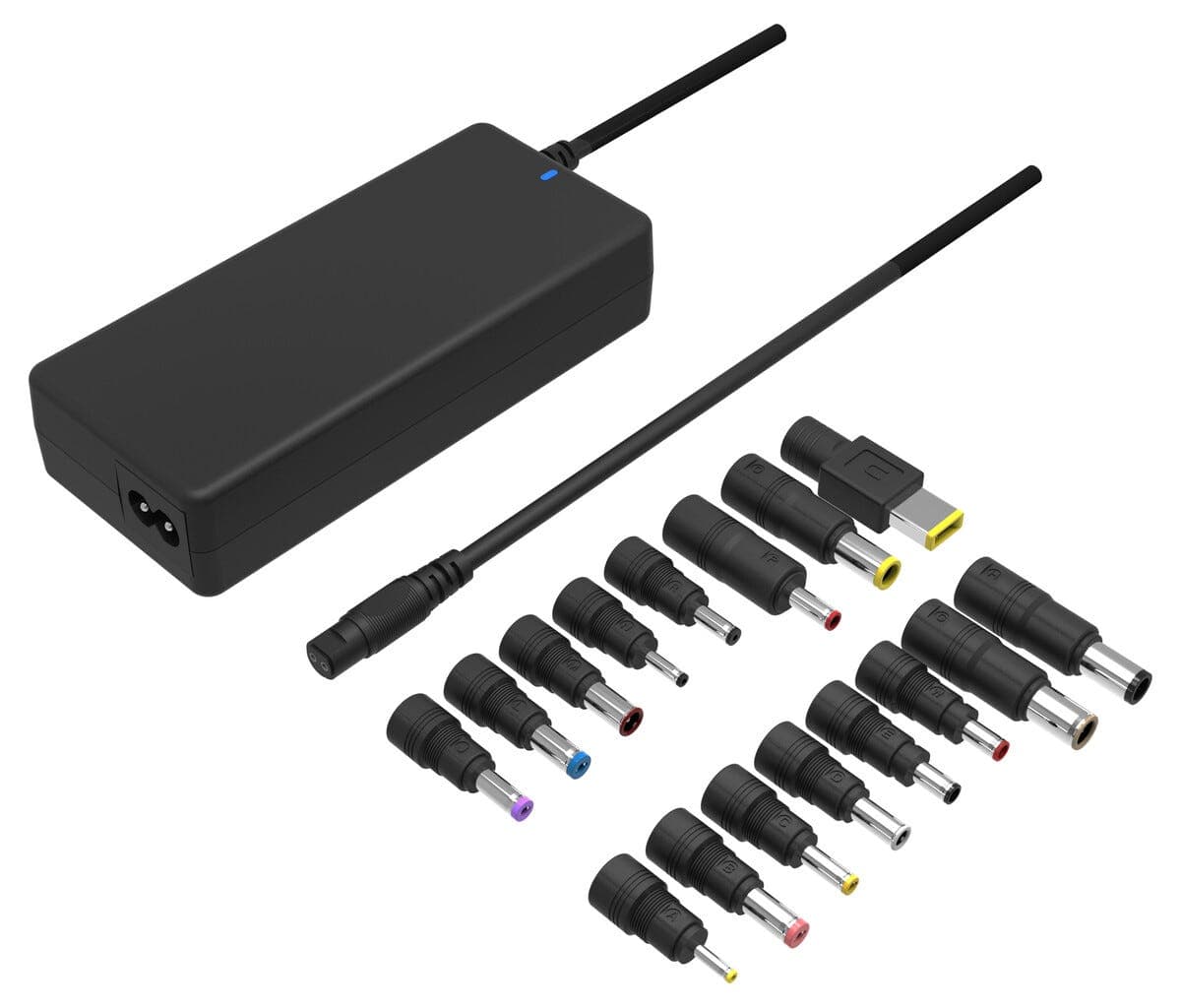 Exibel laptoplader 19 V DC 90 W, 16 adaptere