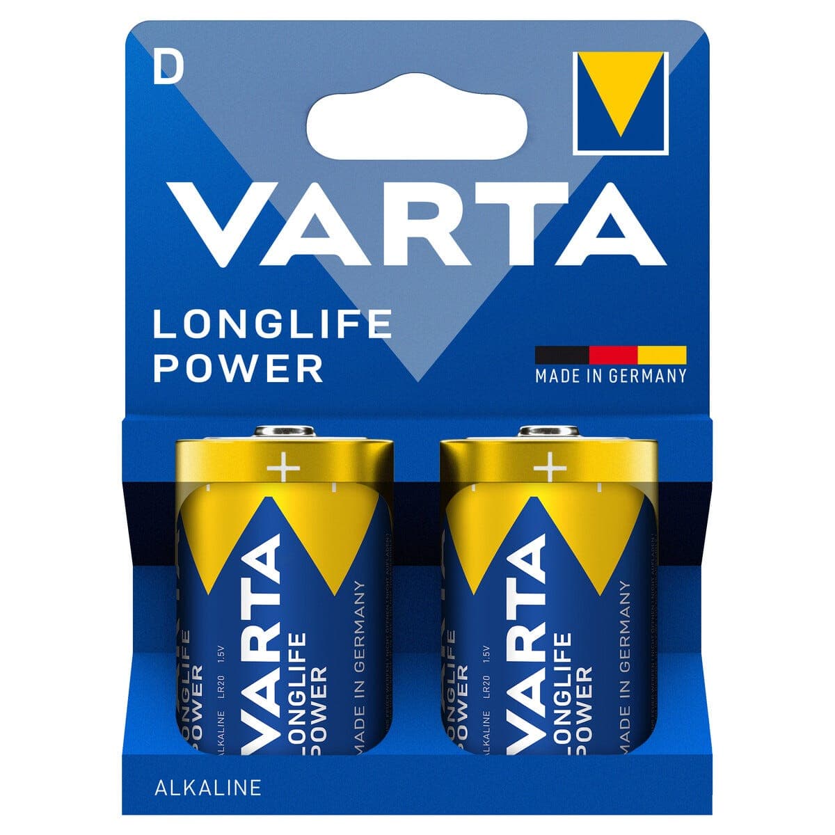 VARTA Longlife Power D/LR20 batteri, 2-pakning