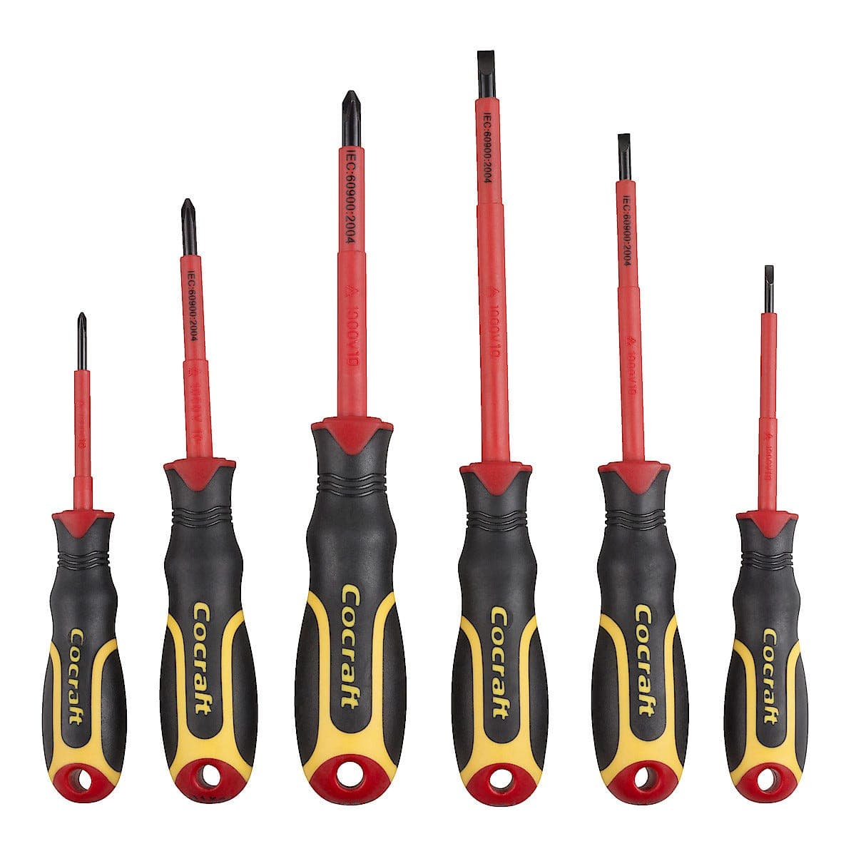 Cocraft skrutrekkersett, isolerte 6 deler