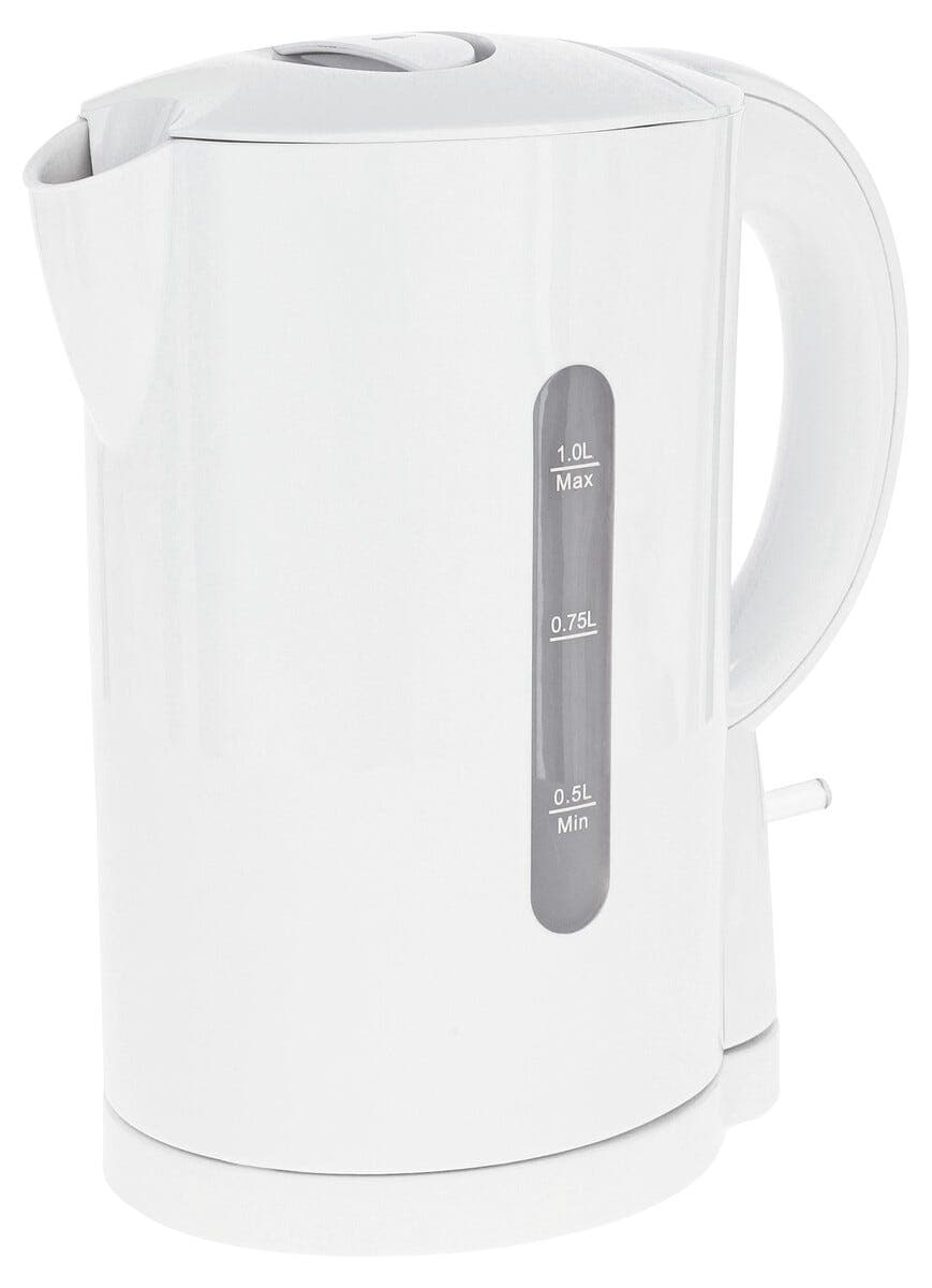 Liten vannkoker, 1 liter, hvit, 1080 W
