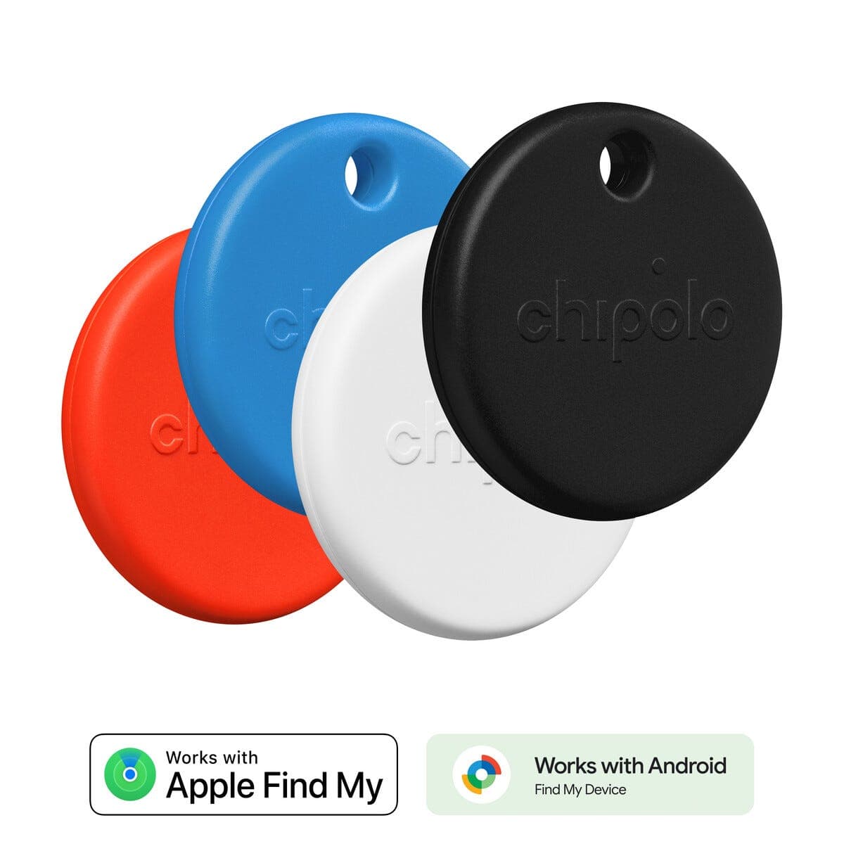 Chipolo POP Bluetooth-sporingsbrikke, Android og iPhone 4-pakning