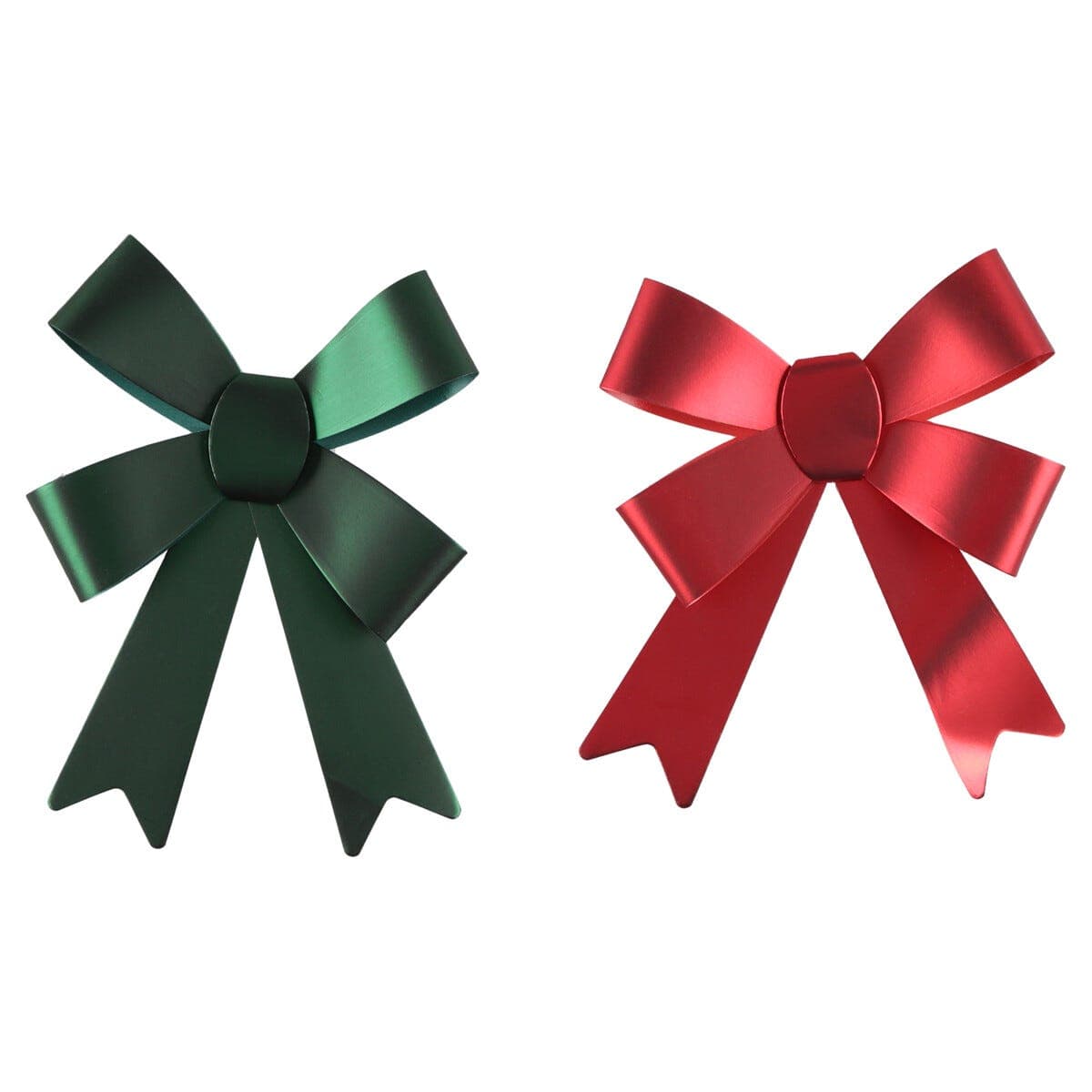 Sløyfer, rød og grønn, 2-pakning