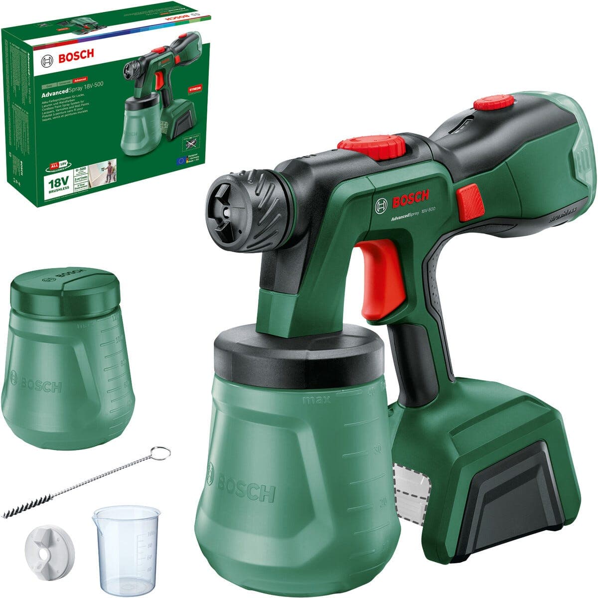 Bosch AdvancedSpray 18V-500 malersprøyte, batteridrevet