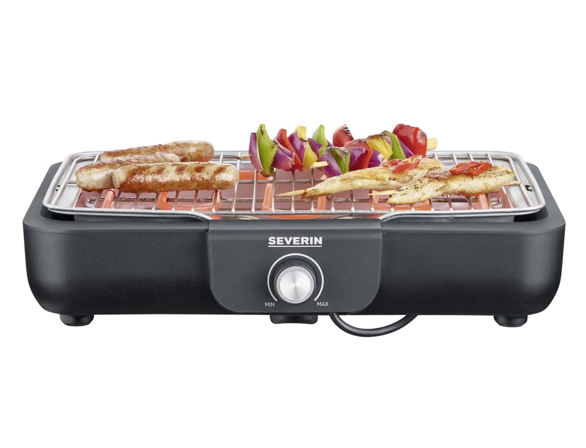 Severin elektrisk bordgrill, grillrist i rustfritt stål