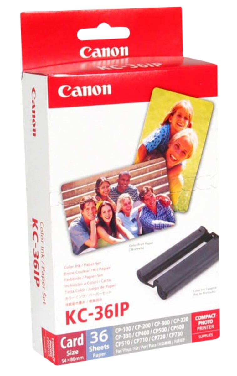Canon KC-36IP, visittkortpapir og refill med fargefolie