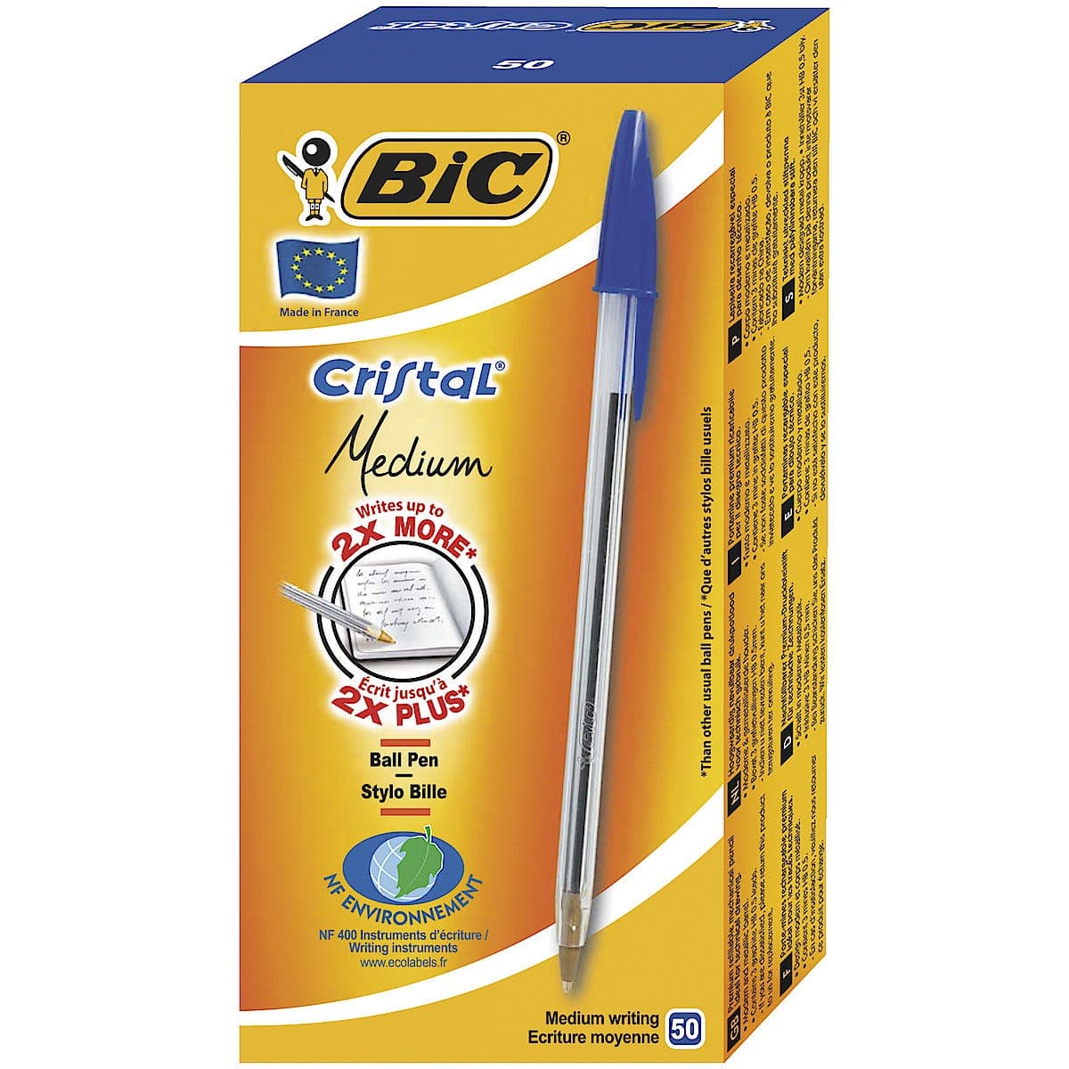 Bic Cristal Medium kulepenn, 50-pack
