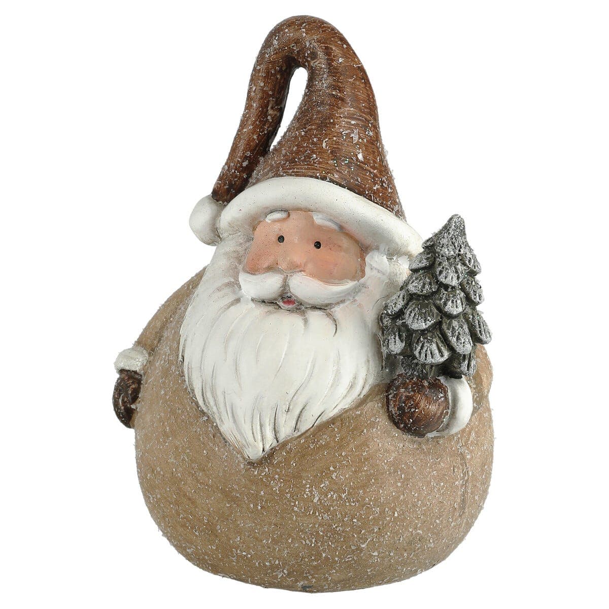 Julepynt, nisse i naturfarger, polyresin