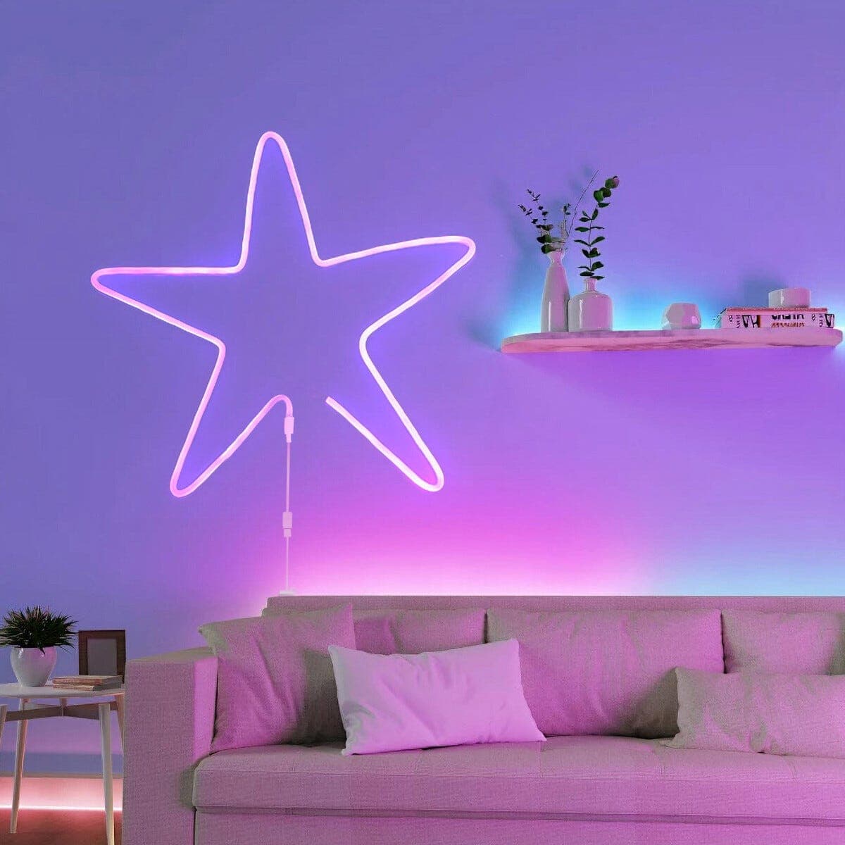 Fleksibel LED-list RGBIC USB med fjernkontroll, 2 m