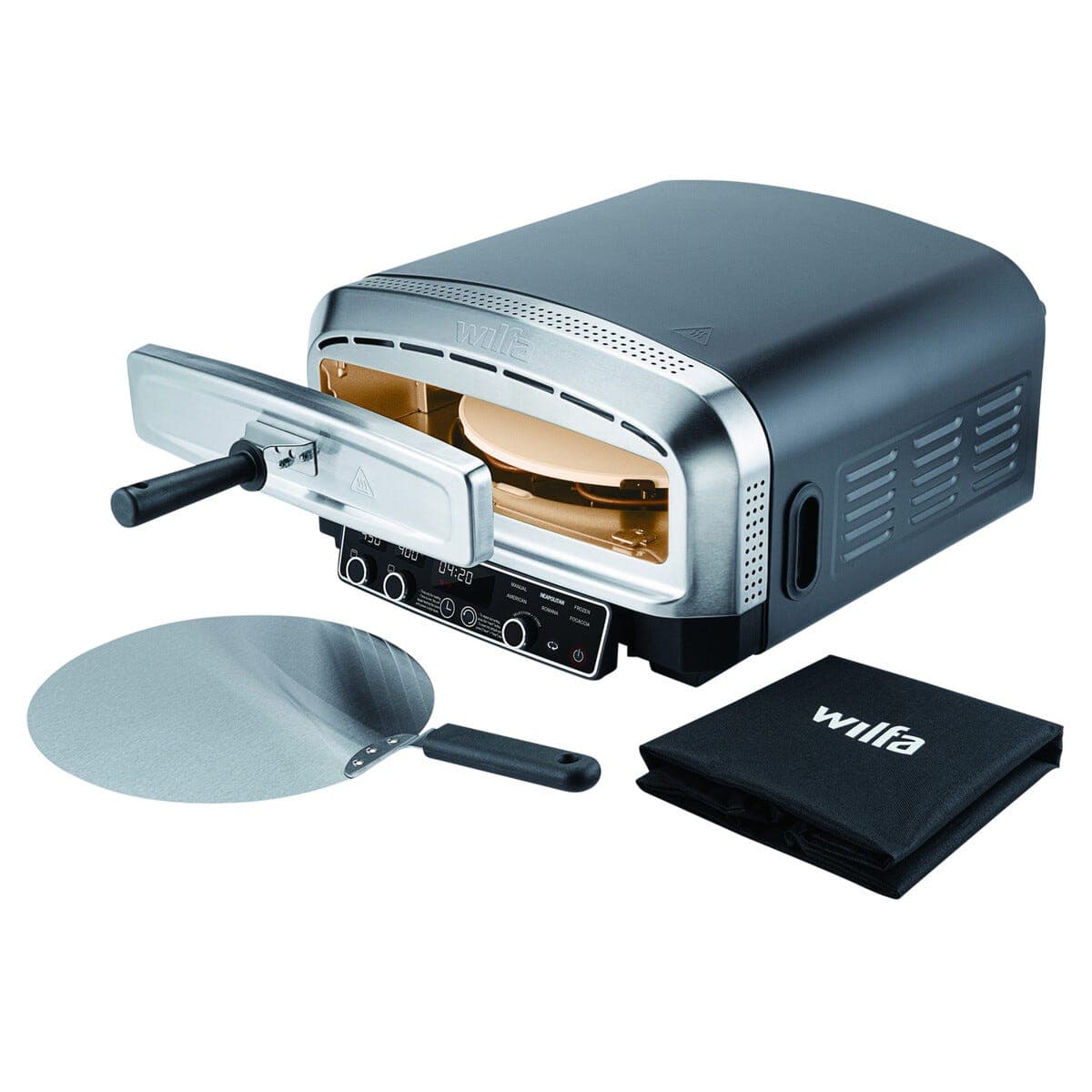 Wilfa Crust elektrisk pizzaovn med roterende pizzastein