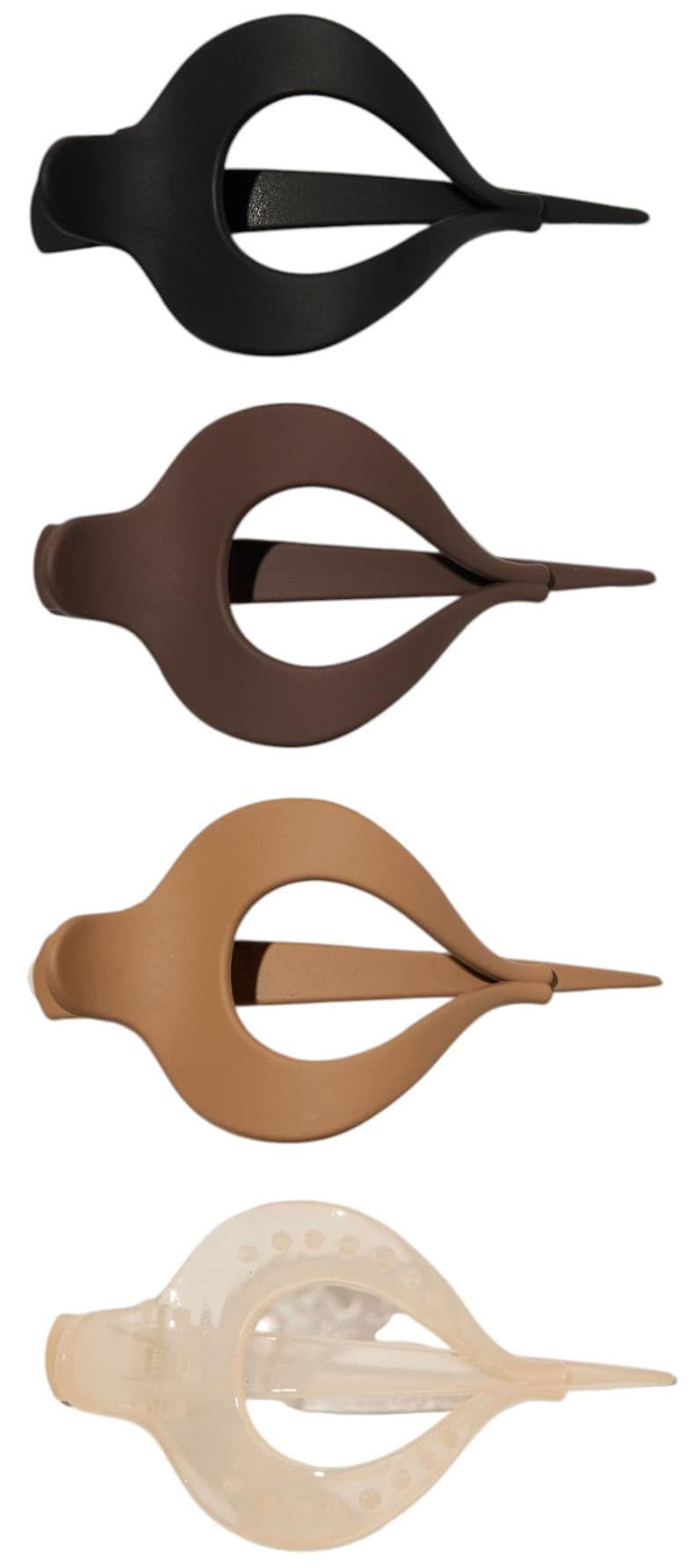 Hairlust Small Flat Droplet Claw Hair Clip - 4 pack