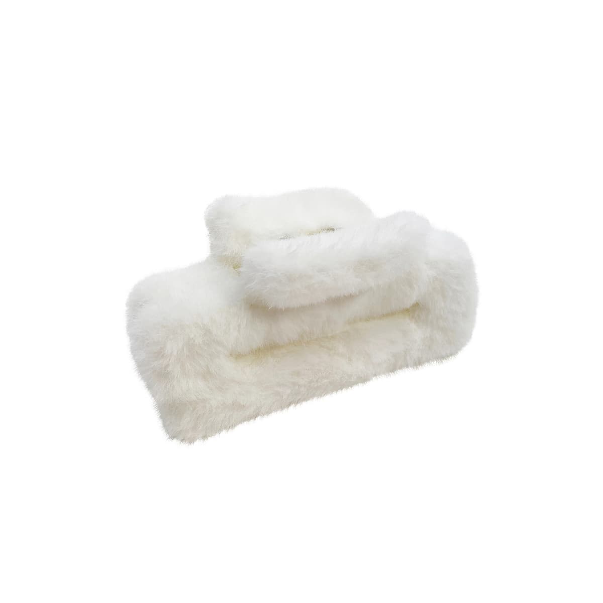 PIPOL'S BAZAAR Cally Furry Clamp Bigger Near White