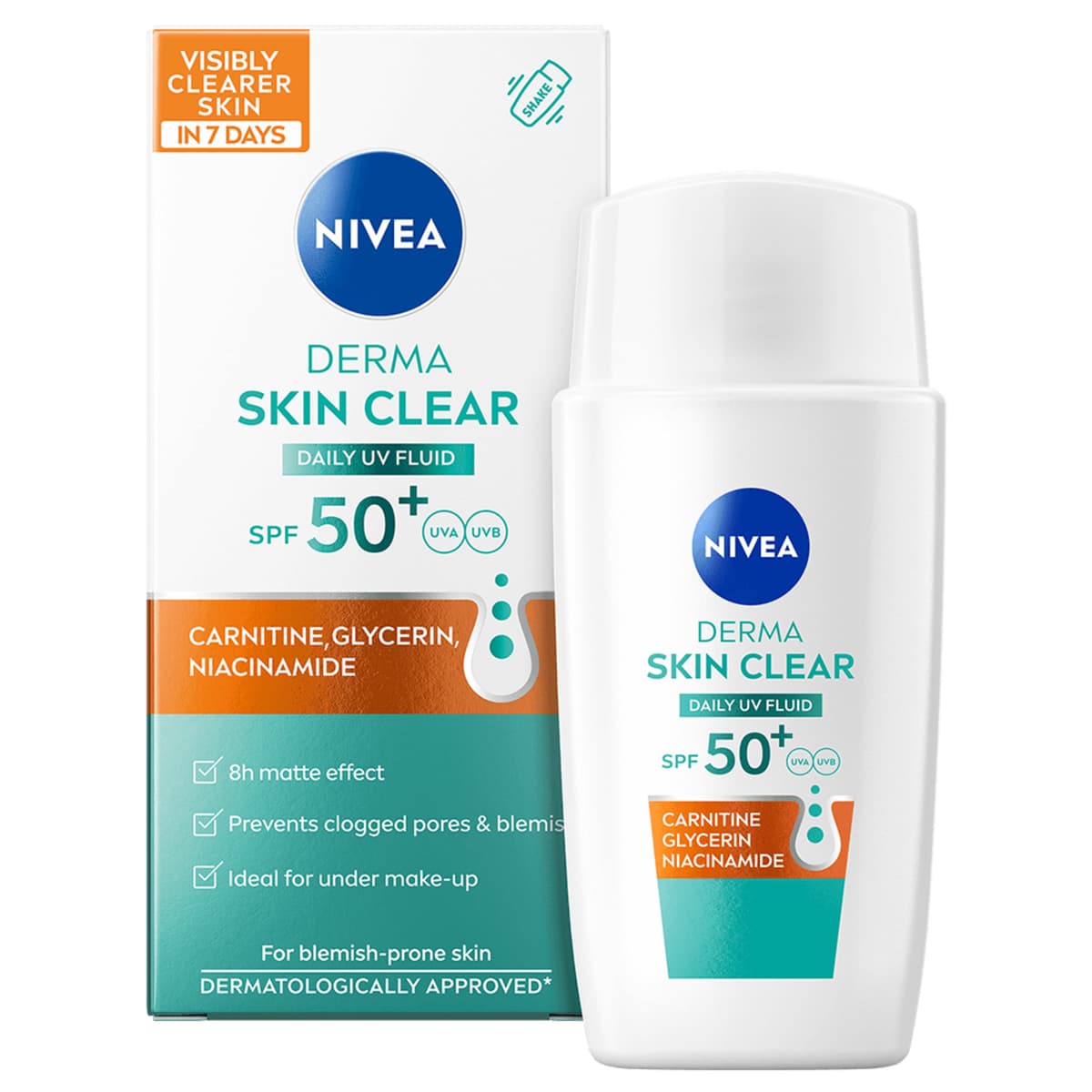 NIVEA Nivea Ansiktskräm Derma Skin Clear Daily UV Fluid SPF50+ 40 ml