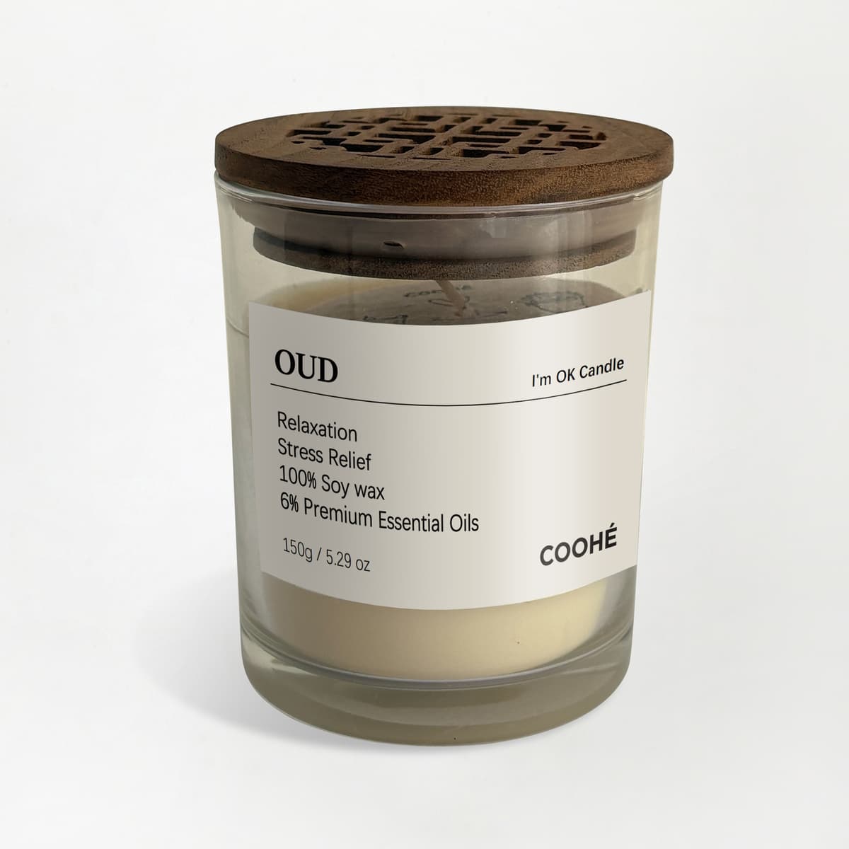 COOHÉ I'm OK Soy Wax Aroma Candle Oud 150 g
