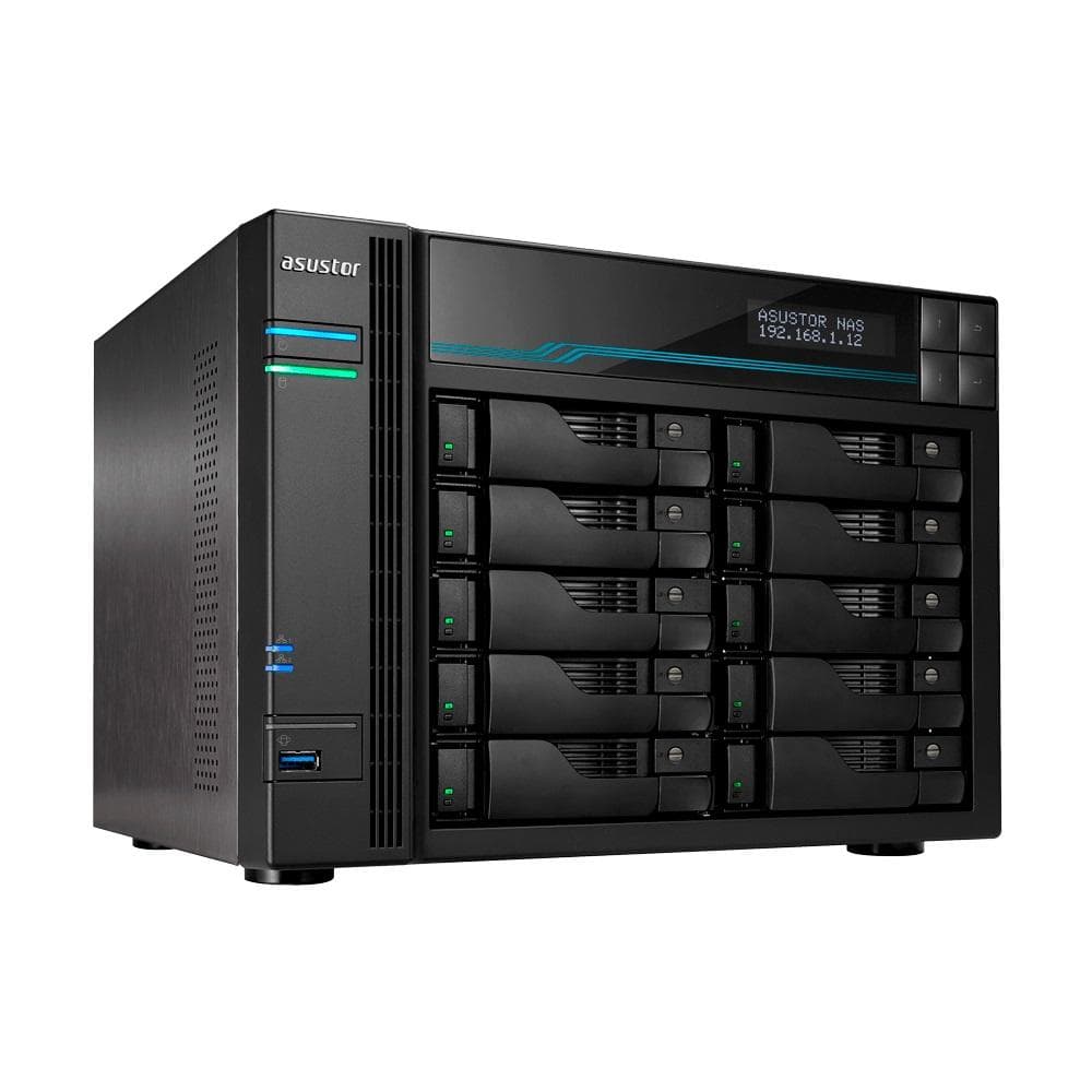 ASUSTOR - NAS 10-BAY LOCKERSTOR 10 PRO XEON E-2224 4C 3.4GHZ/8GB/2.5GBE/USB 5Y WTY