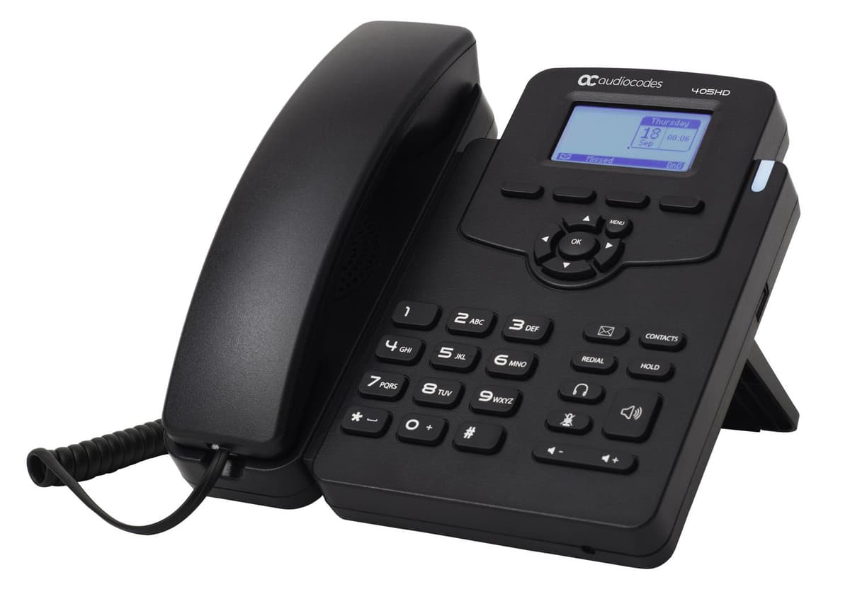 AUDIOCODES - SFB 405HD IP-PHONE POE GBE BLACK2 ETHERNET 10/100/1000 PORT PERP