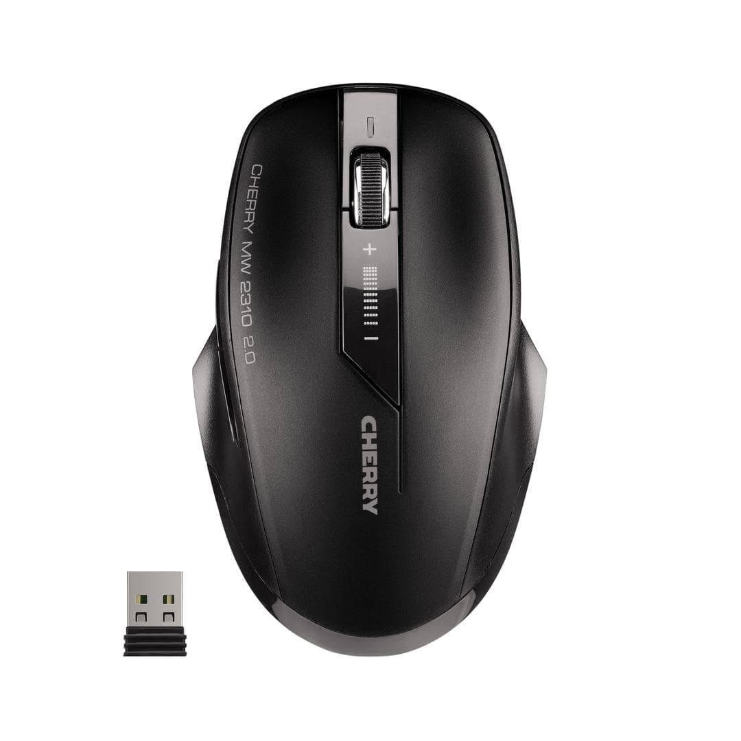 CHERRY - MW 2310 2.0, trådlös mus, 5-knappar, USB nano-mottagare, svart