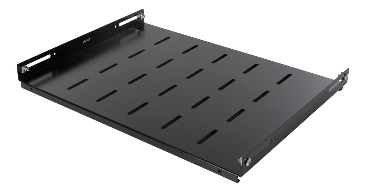 DELTACO - fixed shelf, 350mm deep, for 600x600 cabinets with S-profiles