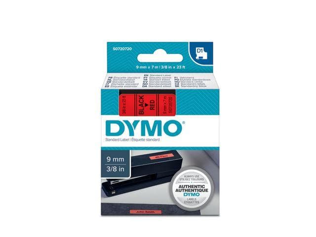 DYMO - D1 9mm  Sort/Rod