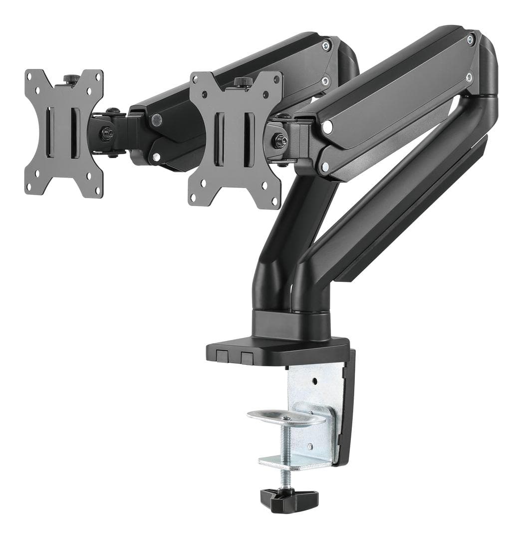 DELTACO - Dual Desk, Gas Spring, 17-32, 1.5-8kg