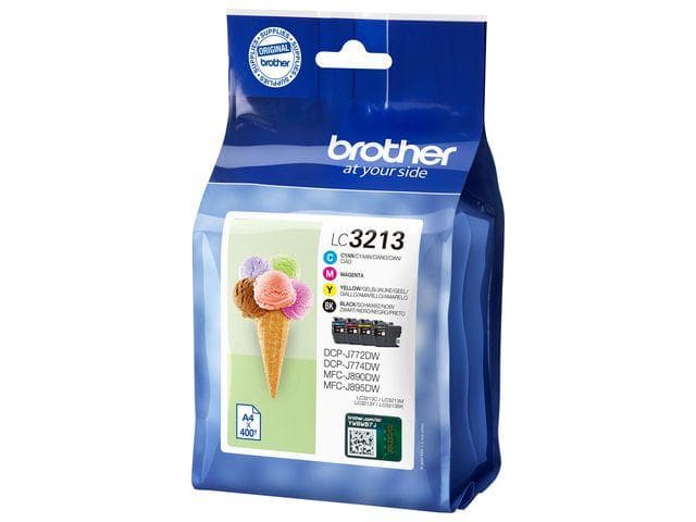BROTHER - LC3213VAL Ink Cartridge Value Pack B/C/M/Y Factory Sealed