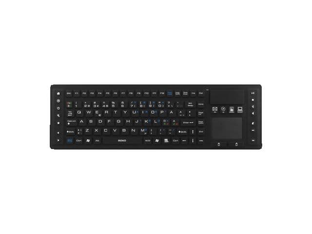 DELTACO - Wireless Keyboard with touchpad, silicone, IP65, 2,4 GHz,black