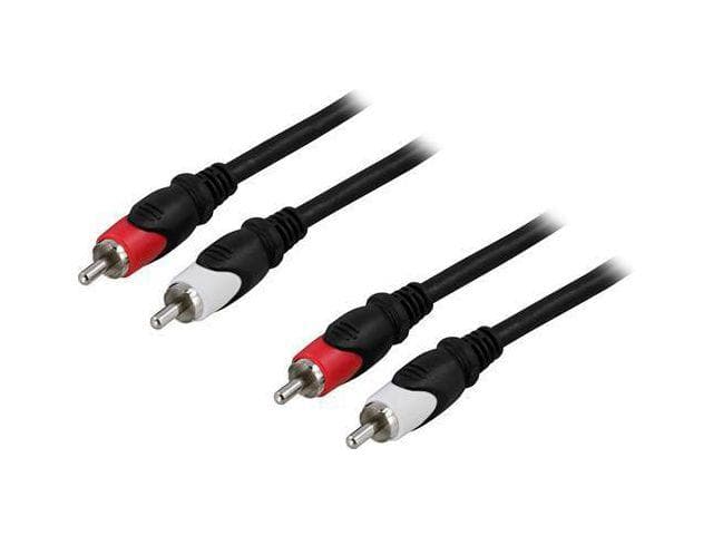 DELTACO - Audio cable, 2xRCA male - male, 15m
