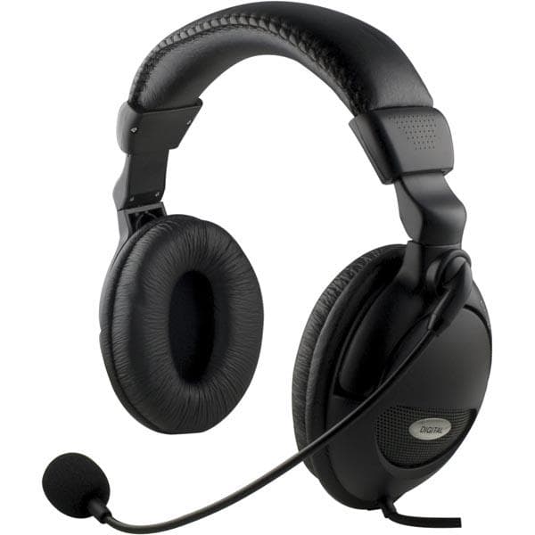 DELTACO - headset with Microphone, Black