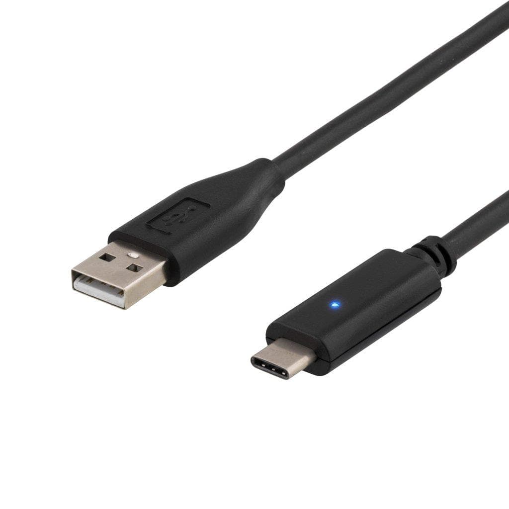DELTACO - USB 2.0 Cable, Typ C - Typ A , 0.25m, Black