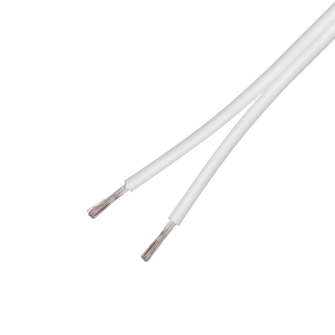 DELTACO - Speaker cable, 2x0.75mm, conductor of pure copper, 100m, white