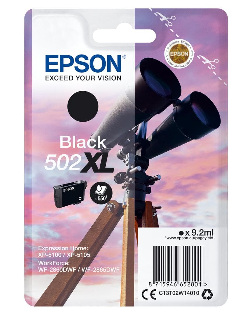 EPSON - Ink/502XL Binocular 9.2ml BK