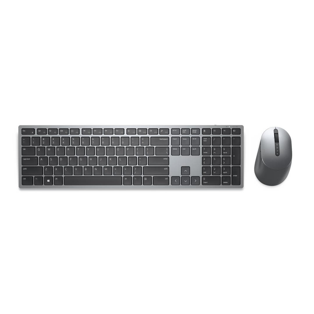 DELL - Premier Wireless Keyboard and Mouse KM7321W - tastatur- og mussett - QWERTY - US International - titangrå