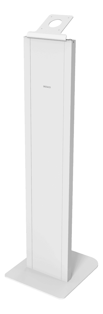 DELTACO - Office Floor stand with built-in cabinet VESA 75x75, 100x100 White