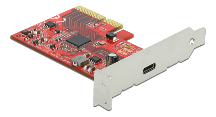 DELOCK - PCI Express x4 Card to 1 x external SuperSpeed USB 20 Gbps (USB 3.2 Gen 2x2) USB Type-Câ„¢ female
