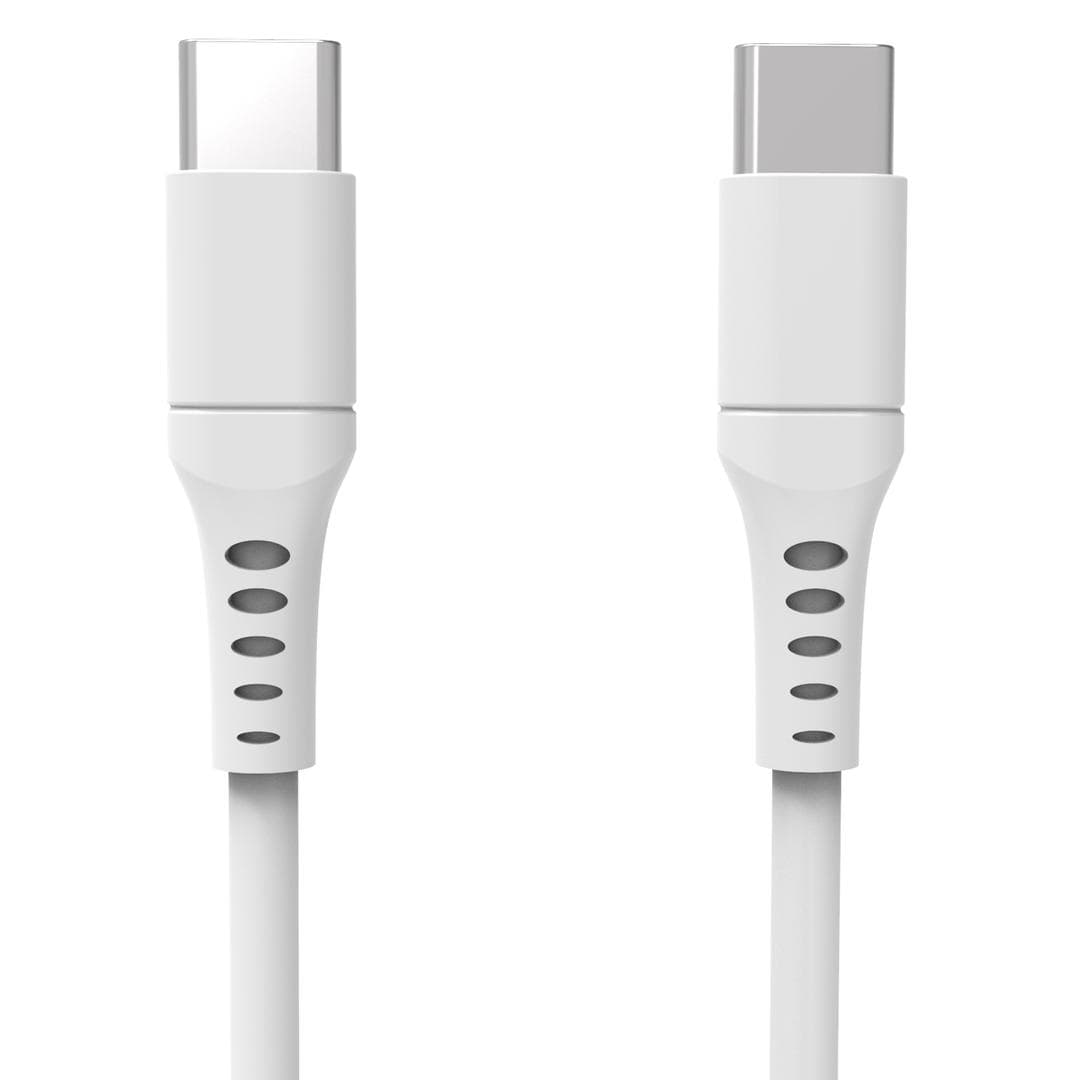 GEAR - Ladekabel USB-C til USB-C 2.0 3m Hvit Rund Kabel