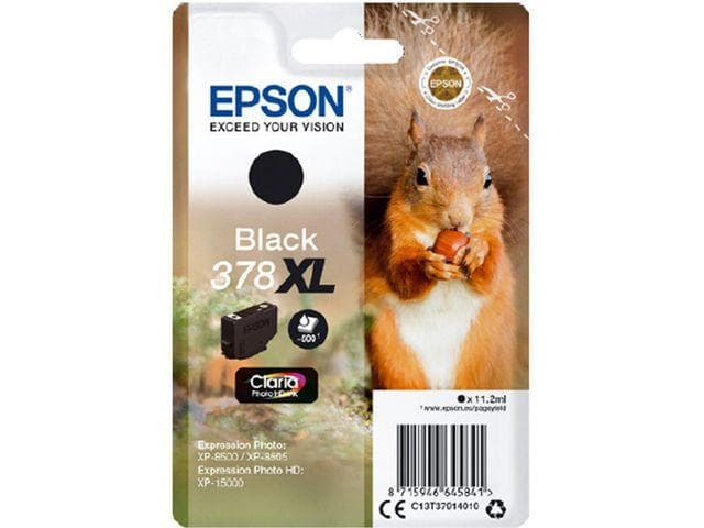 EPSON - SINGLEPACK BLACK 378XL SQUIRREL CLARA PHOTO HD INK SUPL