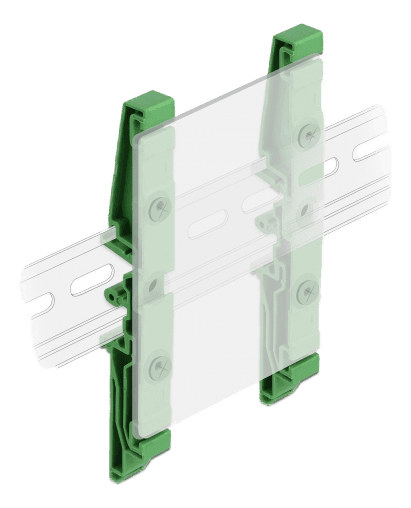 DELOCK - DIN rail clip for PCB 115 mm 4 pieces