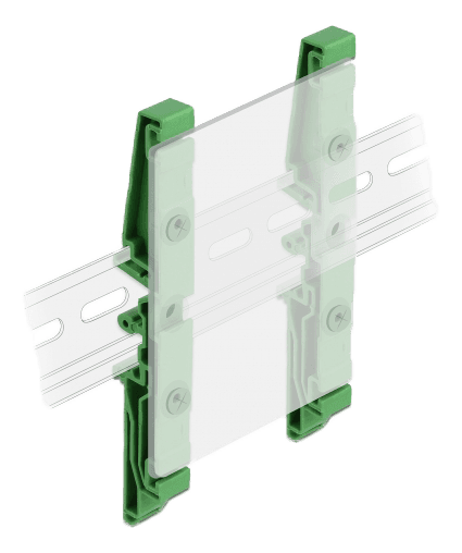 DELOCK - DIN rail clip for PCB 122 mm 4 pieces