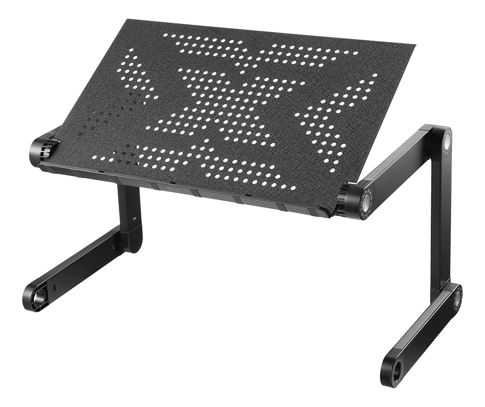 DELTACO - OFFICE Justerbart laptop-bord for stående/sittende, svart